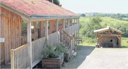  ??  ?? Eco-friendly lodge Denmark Farm, in Ceredigion, is a shining example of sustainabi­lity and is Green Key accredited