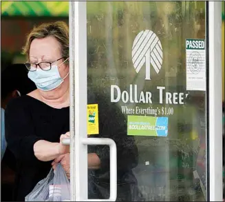  ?? A customer exits a Dollar Tree store that touts everything in the store is for $1, Thursday, Feb. 25, 2021, in Jackson, Miss. U.S consumers have so far defied higher prices for gas, food, and rent and have been spending more in 2022, providing crucial sup ?? (AP)