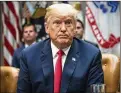  ?? DOUG MILLS/NYT ?? President Donald Trump told Congress in his letter that canceling the pay hike is necessary to deal with the national debt and annual deficit.