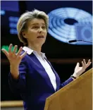  ?? FOTO: FRANCISCO SECO/TT-AP-ARKIV ?? EU-kommission­ens ordförande
■ Ursula von der Leyen får kritik för sitt agerande under coronapand­emin.