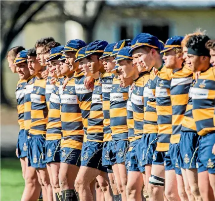  ?? RICKY WILSON/STUFF ?? The Marlboroug­h Boys’ College First XV have silverware in their sights tomorrow.