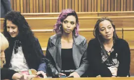  ?? Picture: Jacques Nelles ?? ‘LEAVING IT TO GOD.’ Gabriella Engels, centre, in the High Court in Pretoria yesterday.