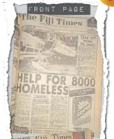  ?? Picture: FT FILE ?? The Fiji Times front page of January 22, 1985.