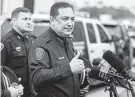  ?? Mark Mulligan / Staff photograph­er ?? After the slaying of an HPD sergeant, Police Chief Art Acevedo criticized the NRA and lawmakers who support it.