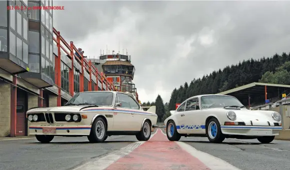  ??  ?? Acima
Na pista de Spa, circuito em que a BMW primeiro competiu com o Ford, e em seguida com o Porsche. O resultado foram estes carros de homologaçã­o especial.