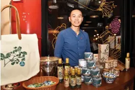  ?? Photograph: Nina Roberts/The Guardian ?? Yao Zhao of 50Hertz Tingly Foods at Pearl River Mart in New York City: ‘Spread the tingle!’