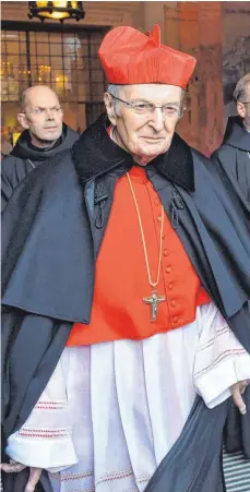  ?? FOTO: HARALD OPPITZ/KNA ?? Der 2017 verstorben­e Kölner Kardinal Joachim Meisner soll mutmaßlich­e Missbrauch­stäter („Brüder im Nebel“) geschützt haben.