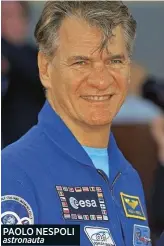  ??  ?? PAOLO NESPOLI astronauta