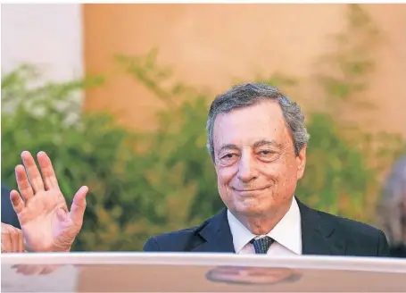  ?? FOTO: GREGORIO BORGIA/AP ?? Italiens Ministerpr­äsident Mario Draghi will eigentlich zurücktret­en.