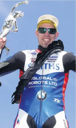  ??  ?? Title holder:
Peter Hickman won last year’s Superbike TT