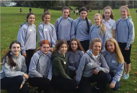  ??  ?? Members of the Dominican College Cross Country Team after competing in Bray this week.