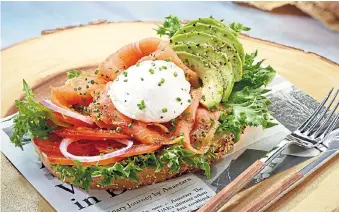  ??  ?? Smoked salmon open-face sandwich from Mocha & Muffins, Anantara Siam.