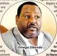  ??  ?? Omega Sibanda Omega Sibanda, who will battle with Gift Banda for the Zifa vice presidency post on December 16, spoke to The Sunday Mail Sport Reporter Don Makanyanga in Harare last week.