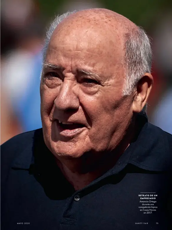  ??  ?? RETRATO DE UN EMPRESARIO Amancio Ortega durante una competició­n hípica en Casas Novas en 2017.