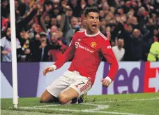  ?? Getty ?? Cristiano Ronaldo scored Manchester United’s third goal against Atalanta to complete a rallying 3-2 win on October 20