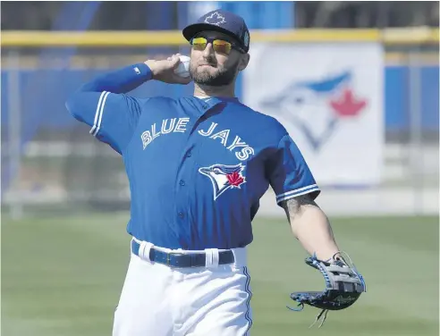  ?? FRANK GUNN / THE CANADIAN PRESS ?? Toronto’s Kevin Pillar will see limited playing time during spring training after having played in 159 games
and having establishe­d himself as the starting centre-fielder during his breakout season in 2015.