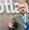  ?? Foto: dpa ?? Alex Salmond war Gesicht und Vorkämpfer der schottisch­en Unabhängig­keitsbeweg­ung.