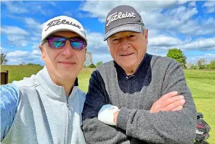  ?? ?? Bath Golf Club’s Dave Polson (right) with son Andrew