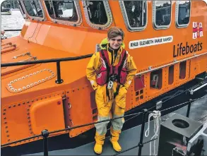  ??  ?? Alexander Anderson in his lifeboat kit.