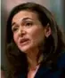  ?? ?? Sheryl
Sandberg said she won’t stand for reelection in the spring.