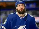  ?? Mike Ehrmann / Getty Images ?? Nikita Kucherov recovered from hip surgery and has eight goals and 24 assists in 15 playoff games.