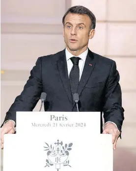 ?? AFP ?? Anuncio. El presidente Emmanuel Macron celebró la decisión.