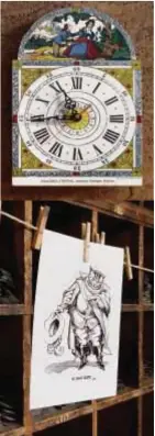  ??  ?? DANS LA BOUTIQUE, quelle image choisir ? L’horloge « Déclaratio­n d’amour » qui défie le temps ou la gravure du Chat botté, figure emblématiq­ue de l’Imagerie, imprimée à partir d’un bois gravé ?