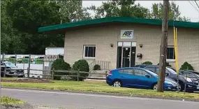  ?? Ken Dixon / Hearst Connecticu­t Media ?? The ABF Freight Service Center on Woodend Road in Stratford, where state police watched two men in 2019 transfer cannabis from a shipping container into a rental truck that was soon stopped on Interstate 95 in Darien.