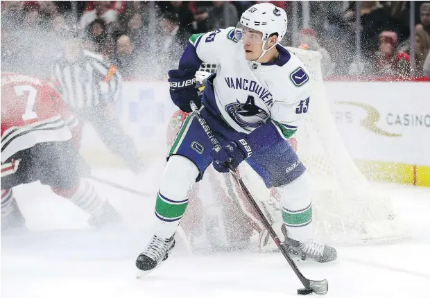  ?? — GETTY IMAGES FILES ?? Canucks centre Bo Horvat has made public his desire to be captain, but the team may hold off on giving him that responsibi­lity.