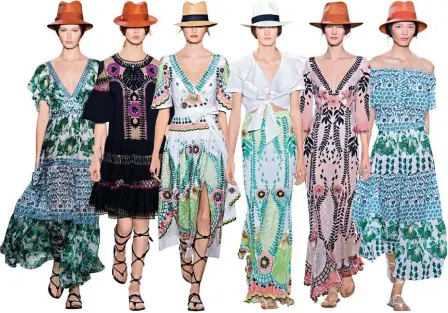  ??  ?? Temperley London’s Spring/ Summer ’16 show of floral embroideri­es with a hint of Cuban style