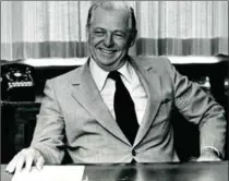  ?? HAMILTON SPECTATOR FILE PHOTO ?? Former Westinghou­se Canada president Douglas Marrs in his office in 1974.