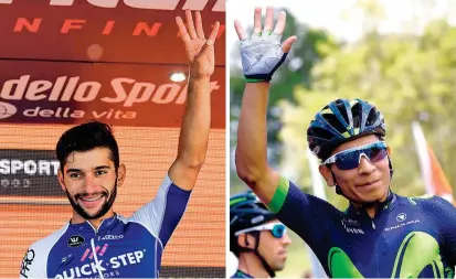  ?? FOTOS ?? Colombia vibró en el Giro de principio a fin gracias a Fernando Gaviria y Nairo Quintana, corredores que, al embalaje y en la alta montaña, ya gozan de admiración en el pelotón mundial.