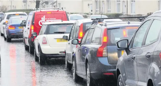  ??  ?? Fume with a phew Rutherglen town centre is one of South Lanarkshir­e’s three worst spots for air pollution