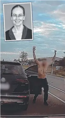  ??  ?? Dashcam captures the arrest of Mitchell Ryan West, 29, and (inset) Magistrate Cathy Wadley.