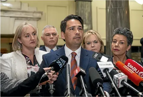  ?? ROSA WOODS/STUFF ?? Simon Bridges responds to Jami-Lee Ross.