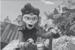  ??  ?? Spark (voiced by Jace Norman) takes on an evil general in writer-director Aaron Woodley’s animated feature Spark.