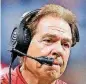  ??  ?? Nick Saban