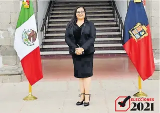  ?? CORTESÍA/PRI ?? La tarde del sábado, Karen Guerra como candidata a la presidenci­a municipal de Irapuato.