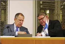  ?? FOTO: LEHTIKUVA/TIMO HEIKKALA ?? MöTS IGEN. Soini och Lavrov har träffats ungefär med ett års mellanrum.