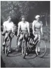  ?? Photograph: Maciek Tomiczek. ?? Far right: Mary Harvie, centre, with her sisters Ella, left and Jean on their bikes during the trip.