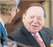  ?? ANDREWHARN­IK/AP2017 ?? Republican power broker Sheldon Adelson, 87, reportedly died from complicati­ons related to treatment for nonHodgkin’s lymphoma.