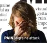  ??  ?? PAIN Migraine attack