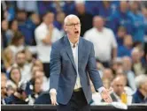  ?? REBECCA S. GRATZ/AP ?? The NCAA has provided a glimpse into the process of making the NCAA Tournament bracket. Coach Dan Hurley and UConn won last year’s tournament.