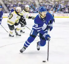  ?? ERNEST DOROSZUK ?? Highly touted forward William Nylander could be a potential bargaining chip for Toronto Maple Leafs GM Lou Lamoriello in his pursuit of a top-flight defenceman for next season.