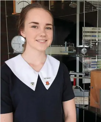  ?? PHOTO: CONTRIBUTE­D ?? SCIENCE STUDENT: The Glennie School student Amanda Taylor has been selected to attend the prestigiou­s National Youth Science Forum in Canberra in January.