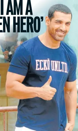  ?? PHOTO: YOGEN SHAH ?? John Abraham has had two big hits in 2018, and is now shooting for Batla House