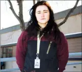  ?? Alberta Newspapers Group photo by Al Beeber ?? Shaundra Bruvall, communicat­ions manager for Alpha House Society, poses outside of the Lethbridge Stabilizat­ion Centre and Shelter Wednesday. Bruvall discussed the programs that Alpha House runs in the city.