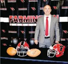  ?? MARK HUMPHREY ENTERPRISE-LEADER ?? New Farmington head football coach JR Eldridge started his job Feb. 1. He was hired during a Jan. 25 school board meeting.