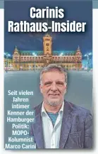  ?? ?? Seit vielen Jahren intimer Kenner der Hamburger Politik: MOPOKolumn­ist Marco Carini