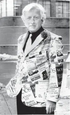  ?? TORONTO STAR FILE PHOTO ?? Publisher Jack McClelland, seen in this 1980 file photo wearing his famous CanLit jacket, is one of the beloved Canadian icons John Metcalf criticizes in his new memoir